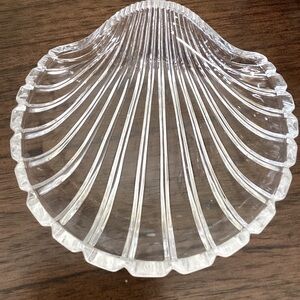 Mikasa Crystal Scallop Seashell Candy Nut Dessert Trinket Dish West Germany